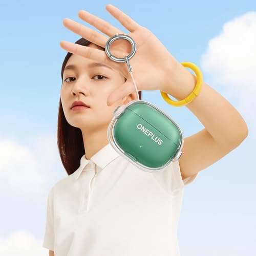 Image of Case Cover Compatible with OnePlus Nord Buds 3 Pro (Earbuds Not Included) (Transparent with Black Lock)