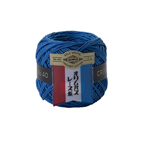 オリムパス製絲 金票 レース糸 #40 Col.366 ブルー系 10g 約89m OLY-10G-366の商品画像（Amazon）