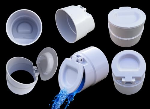 Image of ESEKSAFAR PVC Drain Backflow Valve, Anti Rats Cockroaches, Snakes Backflow Strainer [Drain Cap /Drain Cover /Hose Non Return Water Valve for PVC pipe (140mm)