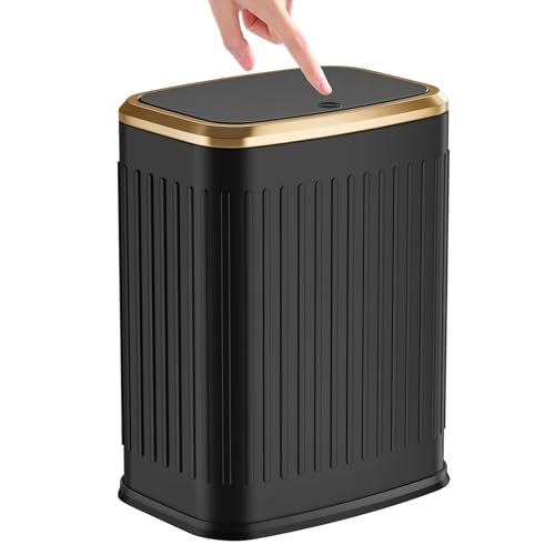 TIPGO Bathroom Trash Can with Lid, 2.1 Gallon / 8 Liter Small Gar...