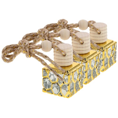 ABOOFAN Frascos de Perfume Vacíos 10 Ml 3 Piezas Frasco Compacto Cuadrado Reutilizable para Difusor Colgante Dispensador Portátil para Viaje Uso Personal y Decoración