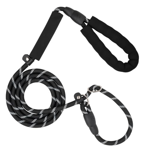 Amrules Dog Leash 6 FT with Comfortable Padded Handle, Training Loop Leash with Highly Reflective...