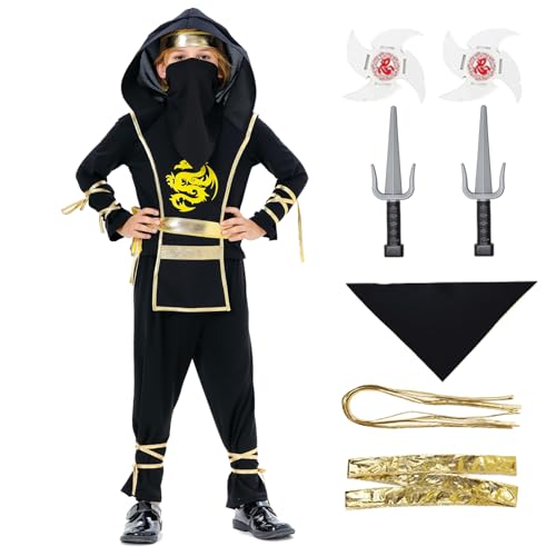 Disfraz completo Ninja para niños talla S 4-5 años
