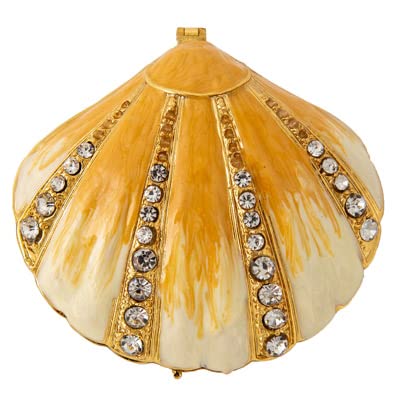Globe ImportsBejeweled Shell Shaped Trinket Box