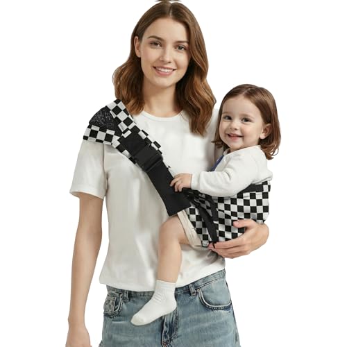 Shiaon Baby Sling Carrier Newborn to Toddler, Adjustable Toddler Carrier Sling Baby Carrier Toddlers Sling Carriers Hip Carriers for 8-40lbs, Stone