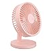 JUEMISSA Kleiner Bürolüfter Kleiner leiser elektrischer Lüfter Mini-USB-Ladelüfter tragbarer Desktop-Lüfter Heimlüfter (Color : Rosa, S : 18 * 22cm)