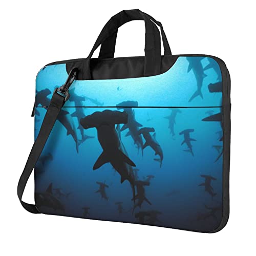 Sacoche ordinateur 15.6 pouces motif requin marteau et fruits