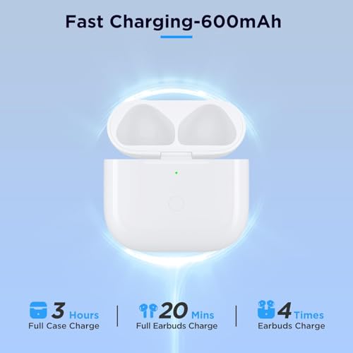 Image of Wireless Charging Case Replacement Compatible with AirPods 4th Generation, AirPods 4 Charging Replacement Case with Bluetooth Pairing Sync Button, No Earbuds(Only USB -C Port)
