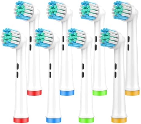 Toothbrush Heads for Oral B, 8 Pack Precision Clean Electric Toothbrush Replacement Heads Medium Soft Dupont Bristles Replacement Toothbrush Heads for Oral Health and Plaque Removal