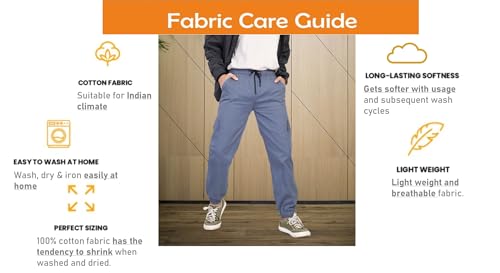 Image of UNOseven Boys Cargo Jogger Pants - Pure Cotton - Slim Fit - Sky Blue - Size 11-12 Years