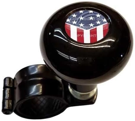 Black Steering Wheel Suicide Spinner Handle Knob Truck for USA American Flag Slant Model-PYT-8888-4891