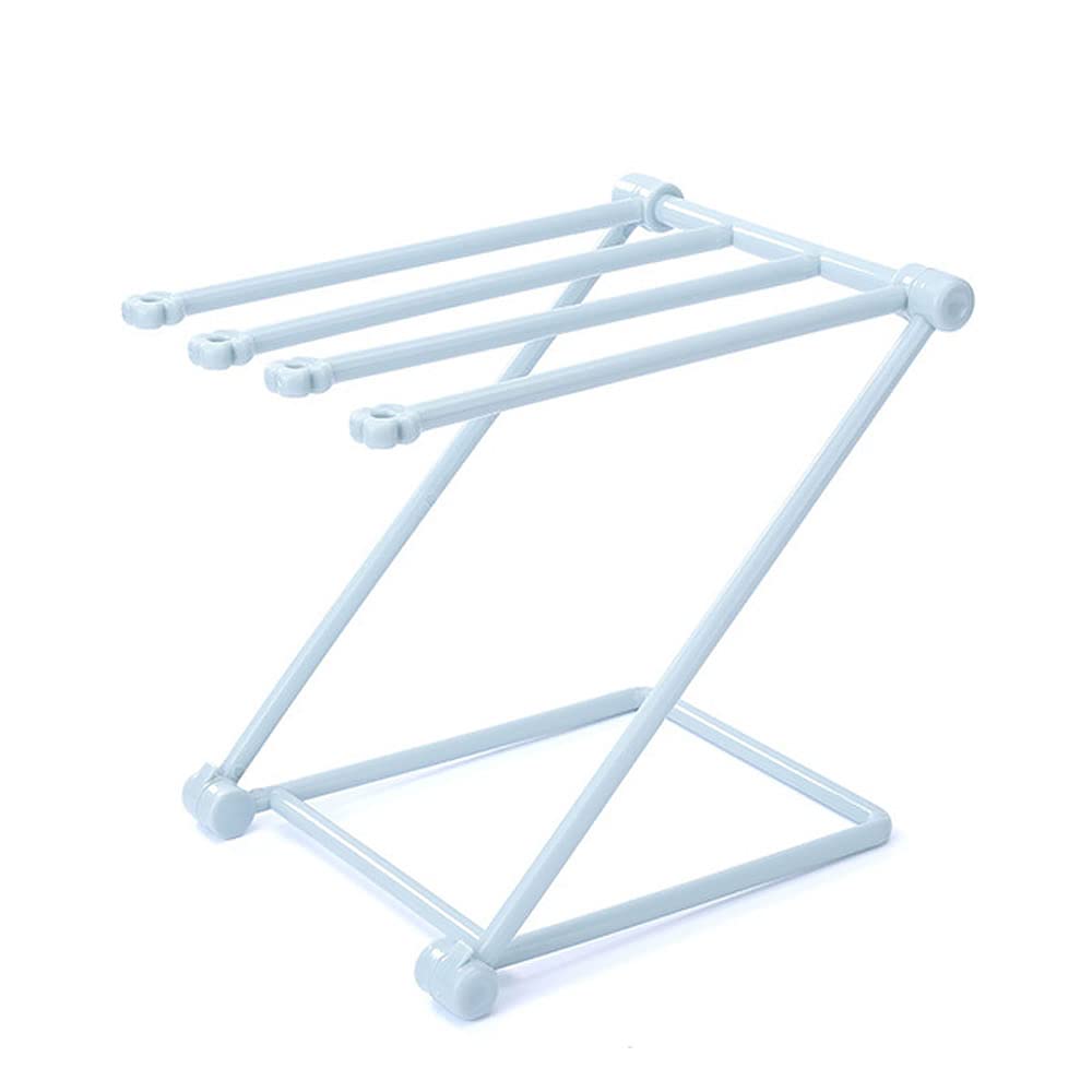 2PCS Rag Drying Rack Holder, Dishcloth Home Kitchen Drying Rack, Folding Dishcloth Rags Rack Holder Storage Multipurpose Rag Rack, Blue