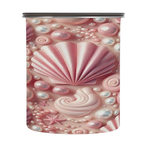 Contenedor de café hermético Kigai Pink Pearl 17 oz acero miniatura 2