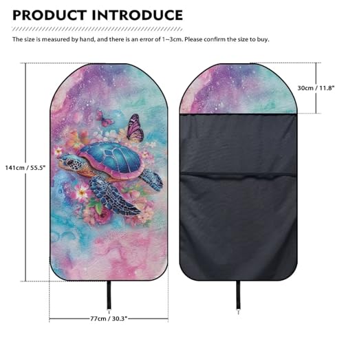 Image of Cute Turtle Seat Covers for Cars Protector Front Seats Only,Waterproof Bucket Towel Seat Covers for Trucks SUV Jeep,Fashion Auto Interior Easy to Install