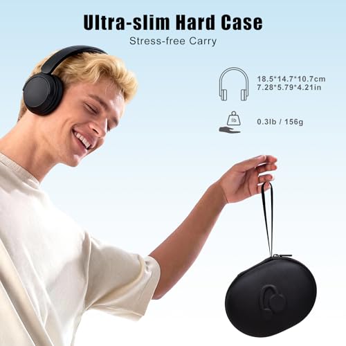 Hard Case for Beats Studio Pro/Solo 4 3 2 / Studio 3 Wireless Noise Cancelling Headphones, Black by XANAD - Image 2