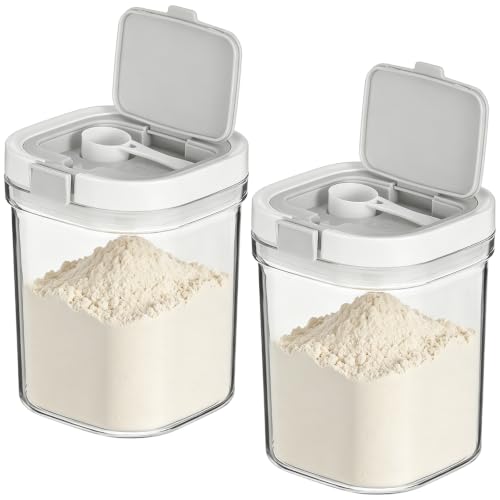 2 Pack Protein Powder Container with Spoon