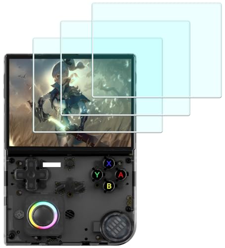 Hxdzieory Protector de pantalla para consola de juegos ANBERNIC RG40XXV (para accesorios), 0,3 mm, alta definición, dureza 9H, LCD óptico, cubierta protectora de vidrio premium [3 piezas]