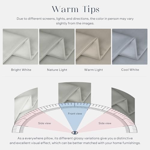 Phantoscope Pack of 2 Velvet Decorative Throw Decorative Pillow Cover Soft Solid Square Cushion Case for Couch Mist Grey 12 x 20 inches 30 x 50 cm