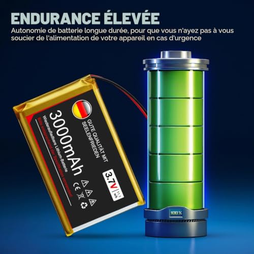 Batterie Lithium 3,7 V 3000 mAh, 1 S, 1 C, avec Carte de Protection et connecteur Micro JST 1.25, pour Carte de développement Arduino Node MCU ESP32 – vue 2