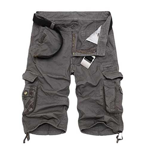 Short cargo motif camouflage gris 9 avec poches latérales pratiques taille 29W