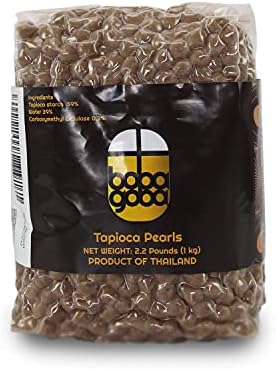Pankesum Boba Goba Tapioca Taiwan Style Pearls for Milk Tea Fruit Coffee and Dessert, 2.2 lb,Brown