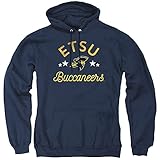 East Tennessee State University Official Lions Unisex Adult Pull-Over Hoodie ,Navy, Medium