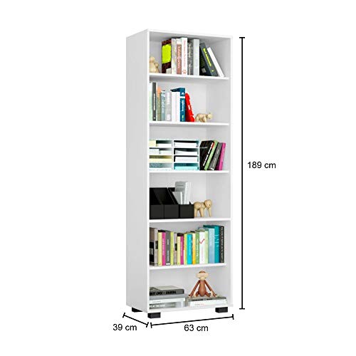 Conjunto Escritório Mesa com Gaveteiro Gávea e Estante Office Branco - Móveis Leão