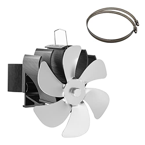 Ventilador de estufa de leña con termómetro para casa grande