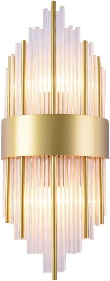 Applique murale en cristal LED dorée luminaire pour escalier d'entrée