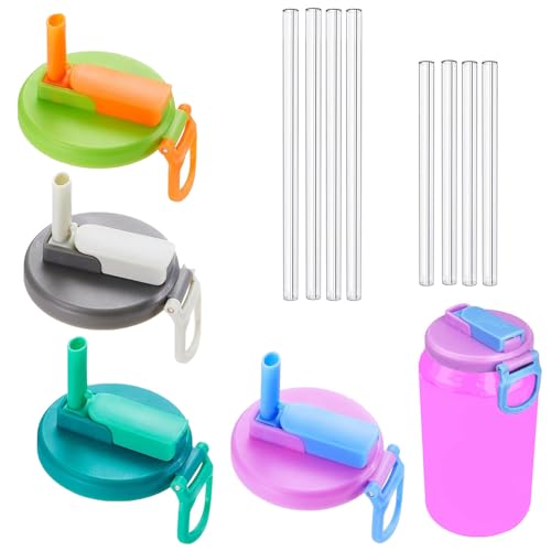 peiqiup Tapas de Silicona para latas de Bebidas (4 Piezas), Pajitas de Silicona, Tapas de Silicona Reutilizables para Latas, para Familias, Viajes, Camping, 4 Colores
