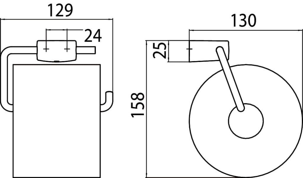EMCO Trend Toilettenpapierhalter, Chrom, Klopapierhalter, Rollenhalter, Papierhalter, Wandmontage Chrom Ohne Deckel