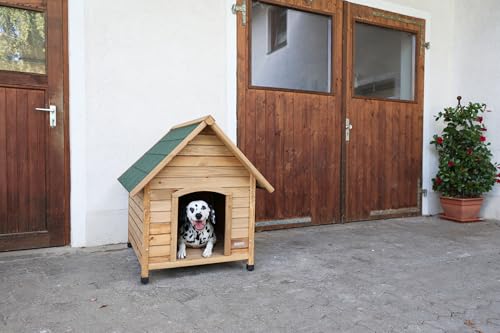 Casa de perro de madera impermeable con techo de betún Kerbl 4