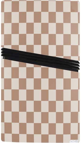 Skinit Decal Gaming Skin Compatible with PS5 Pro Console - Neutral Checkered Design