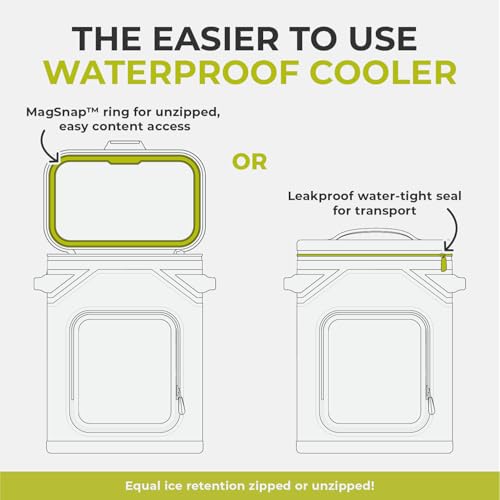 Image of CORE Magnetic Leak Proof Soft Cooler with Waterproof Zipper | Insulated Bag Portable Ice Chest Box | Best Soft Cooler for Food & Beverages for Tailgating, Car Camping, Travel, and Family Beach Picnics