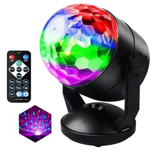 CCHKFEI Ljudaktiverade festlampor för utomhus och inomhus, batteridriven/USB-kontakt, Dj-belysning, RBG-disco-boll, stroboskoplampa för bil rum fester födelsedag klubb bar