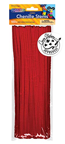 Creativity Street Jumbo Bendable Stem, 12-In. X 6-Mm, Red 600 Per Bag #TOP14