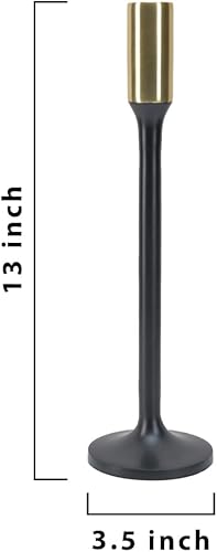 Miniatura 5 de Serene Spaces Living Portavelas dorado brillante y elegante, soporte decorativo de metal para centros de mesa modernos, bodas, fiestas, mantos,