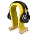 Produktbild Navaris Universal Kopfhörerständer mit Kunstleder Bezug - Kopfhörer Halter Gaming Headset Halterung - On Ear Headphone Stand - in Gelb