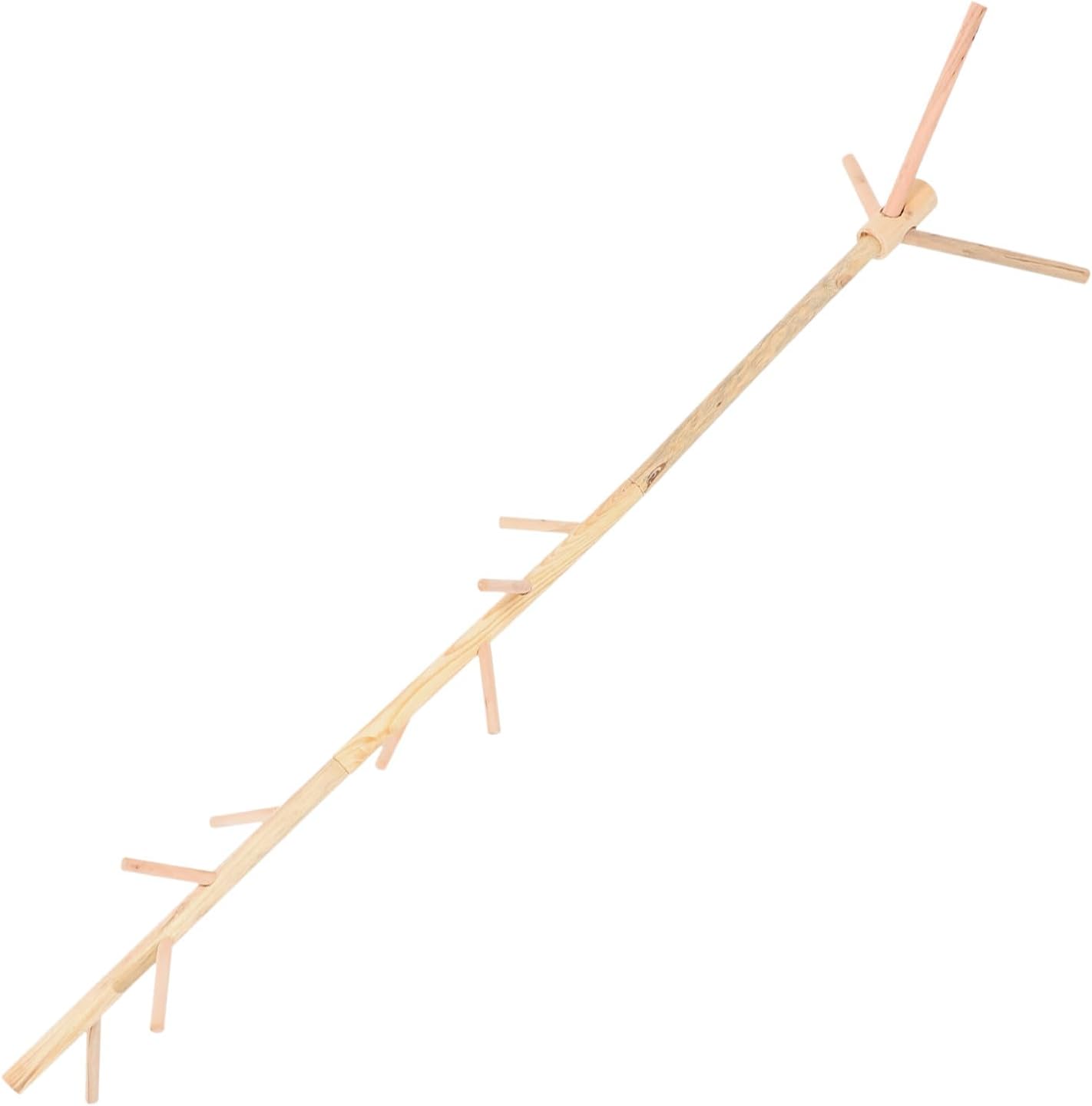 Standing Wooden Coat Rack, Detachable Triangle Hat Rack, Oak White Freestanding Clothes Hanger for Entryway Bedroom Living Room