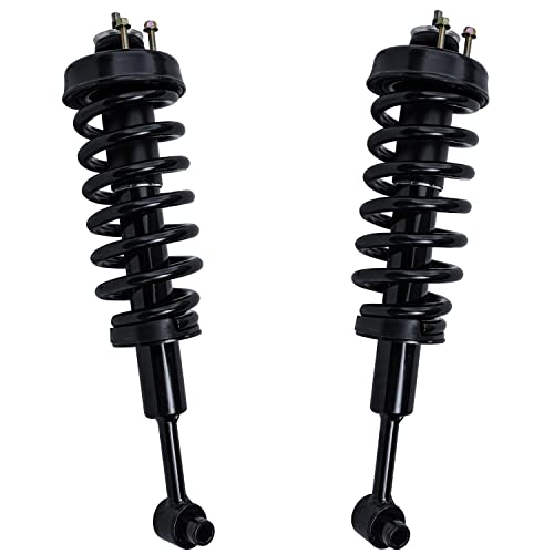 Image of Detroit Axle - 2pc Front Struts for 2004-2005 Ford Explorer Mercury Mountaineer, 2 Complete Struts with Coil Spring Assembly Replacement Quick Install Ready Struts Shocks Assembly