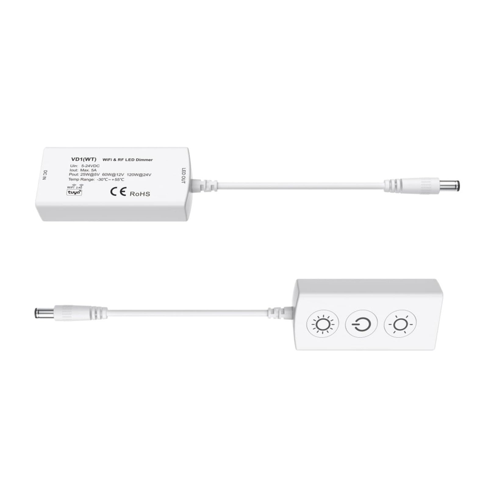 Variateur LED sans fil VD1 WT ajustez la lumière de votre ruban 5m