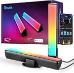 Govee Intelligent LED Bars légers, Travaillez avec Alexa et Google Assistant, RGBICWW WiFi TV Backlights avec Scène et Modes Musicaux pour Gaming, Pictures, PC, TV, Décoration de chambre, Noir