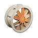 Ventilador helicoidal tubular de gran robustez, modelo HCT-80-4T-5,5, hélice de 80 centímetros de plástico, 1450 rpm, caudal máximo 37200 m3/h, 60 x 111,5 x 111,5 centímetros (Referencia: 1003102)