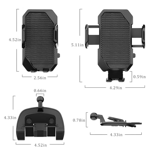 TNAIYH Car CD Slot Phone Holder, 360° Adjustable One Hand Operation Vehicle Smartphone Holder, Hands-Free Automotive Interior Cellphone Mount, Universal for SUV, Truck, RV by TNAIYH - Used condition - Image 2