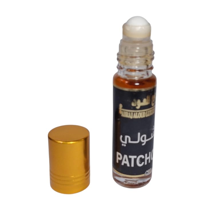 Pachuli aceite perfume roll on natural de calid - botella decristal en saquito de tela muy bien presentado - artesanal - 6 ml .- india -