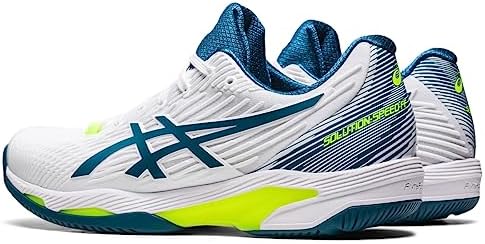 ASICS Men's Solution Speed FlyteFoam 2 Tennis Shoes, 12, White/RESTFUL Teal | Image 2
