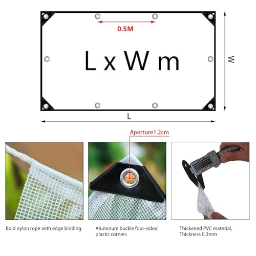 Lona transparente impermeable de PVC resistente y duradera para cobertizos 6