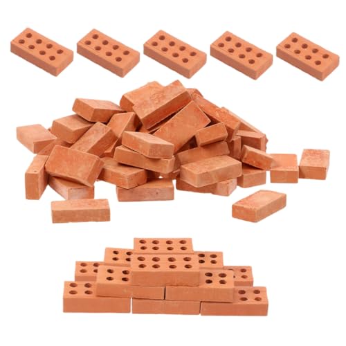 Hemobllo 100 Piezas Mini Ladrillos Simulación para Manualidades Bloques Resistentes y Detallados para Mini Paisajes y Decoración de Mesa Kit Completo para Proyectos Creativos