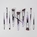 Kingtree Makeup Brush Set 10PCS Crystal Makeup Brushes, Premium Synthetic Foundation Powder Concealers Eye Shadows Blush Make Up Brush, Professional Face Eye Makeup Brushes Kit for Girls Women