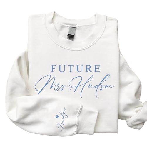 Custom Future Mrs Sweatshirts, Personalized Bride Sweatshirt, Future Mrs Hoodie, Bachelorette Party Gift, Honeymoon Sweatshirts, Wedding Egagement Gifts, New Mrs Pullover